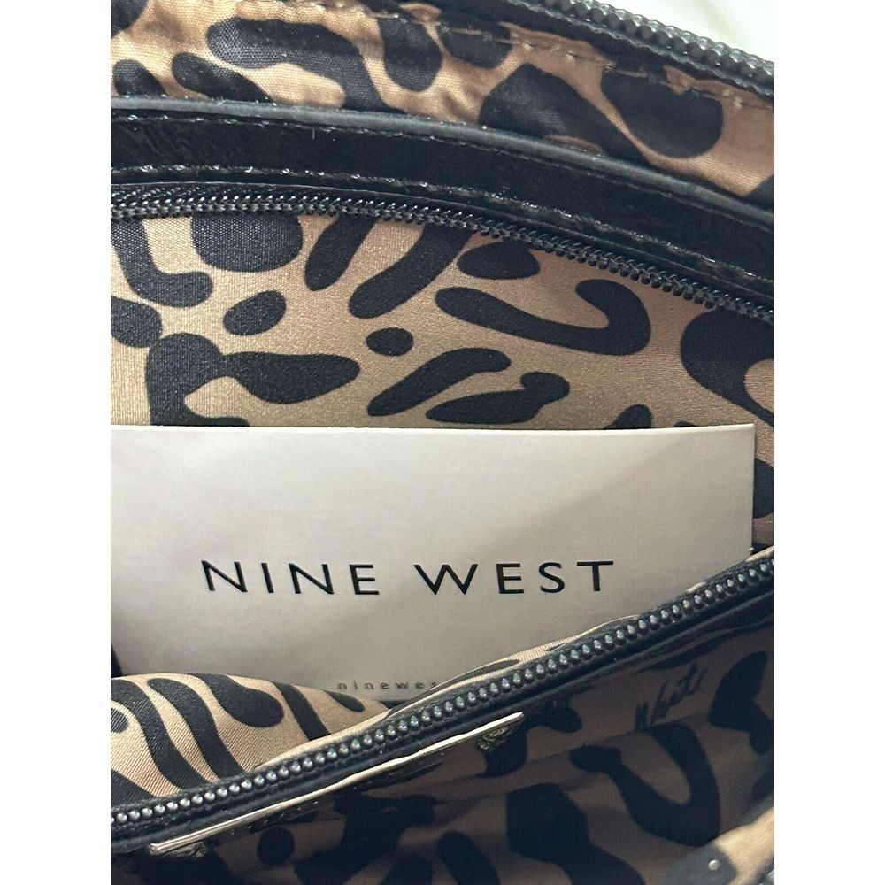 Nine‎ West Small Black Shiny Quilted Crossbody Bag NEW - Picture 6 of 10